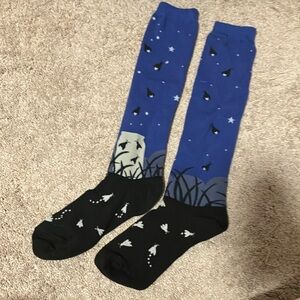 Knee high socks, fireflies in a jar